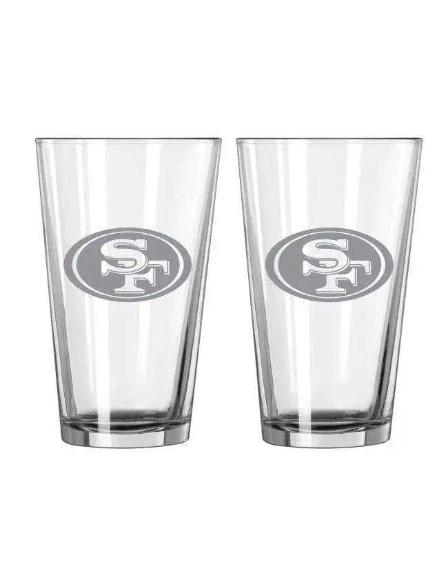 San Francisco 49ers Glass Pint Frost Design 2 Piece Set - ToylandEU™