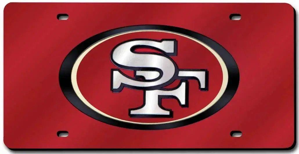 San Francisco 49ers License Plate Laser Cut Red Acrylic - ToylandEU™
