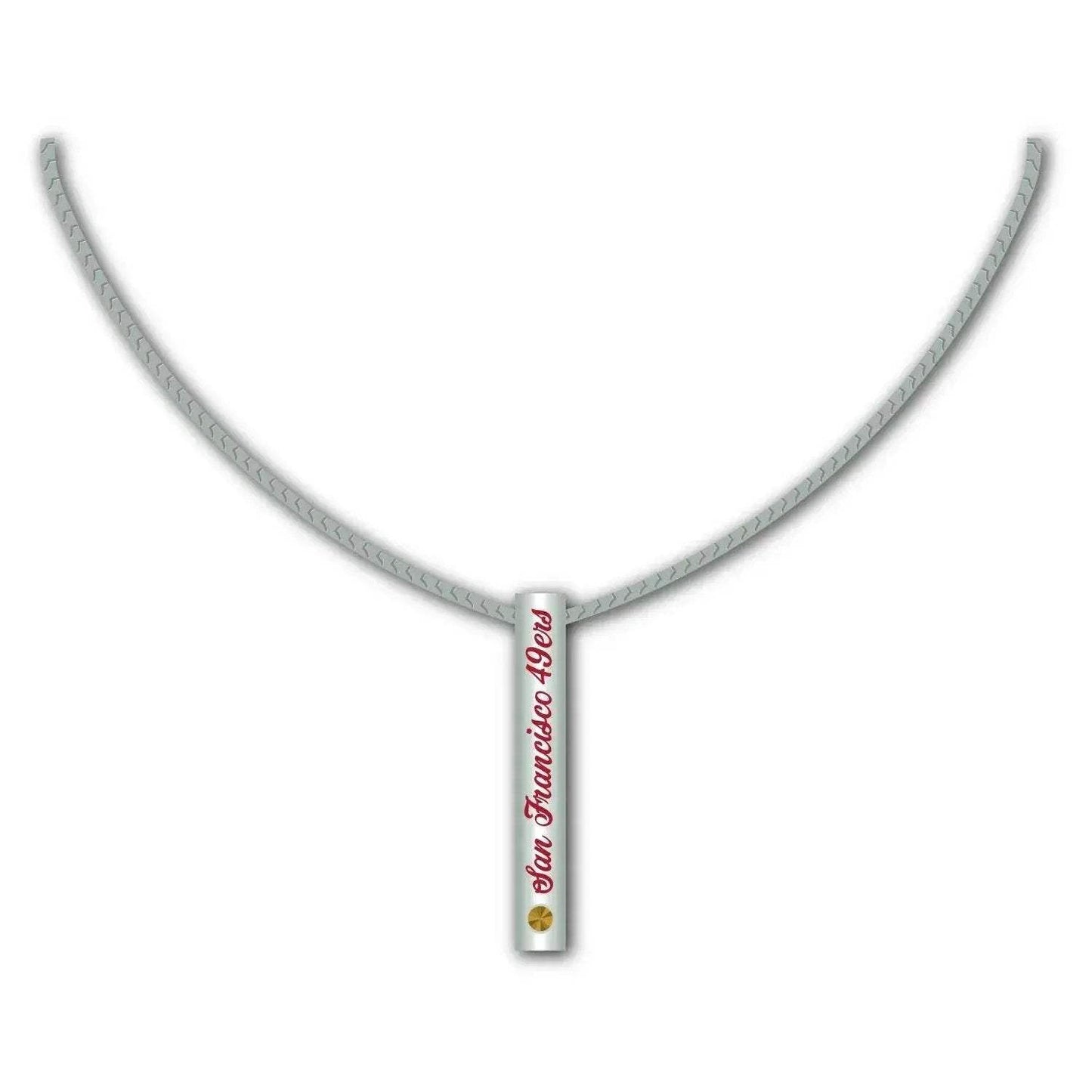 San Francisco 49ers Necklace Silver Bar Pendant Jewelry - ToylandEU™