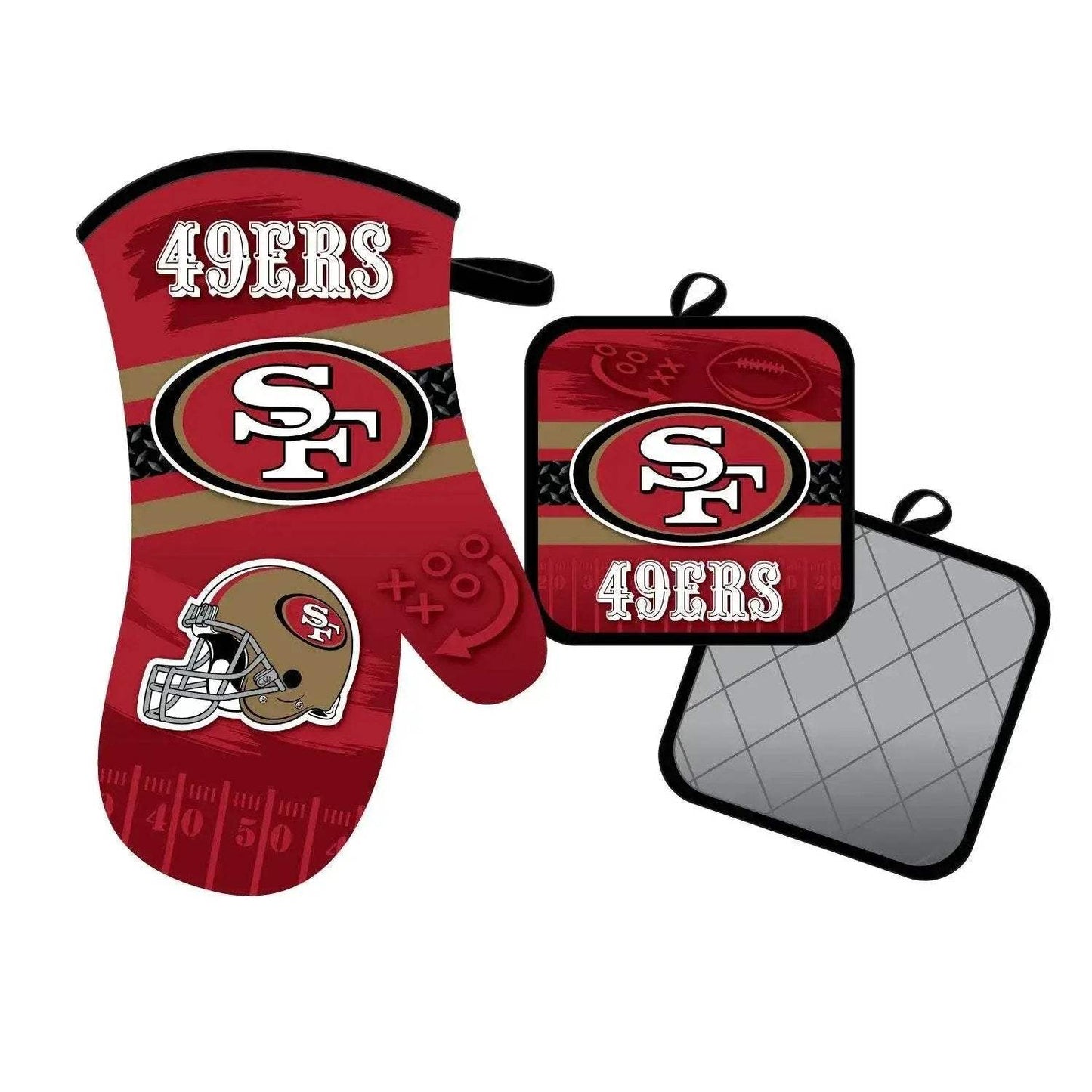 San Francisco 49ers Oven Mitt And Pot Holder Set NFL - ToylandEU™