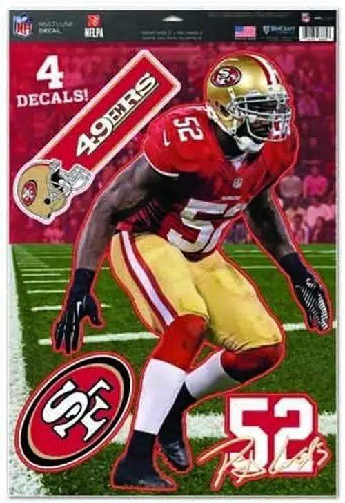 San Francisco 49ers Patrick Willis Decal 11x17 Multi Use - ToylandEU™