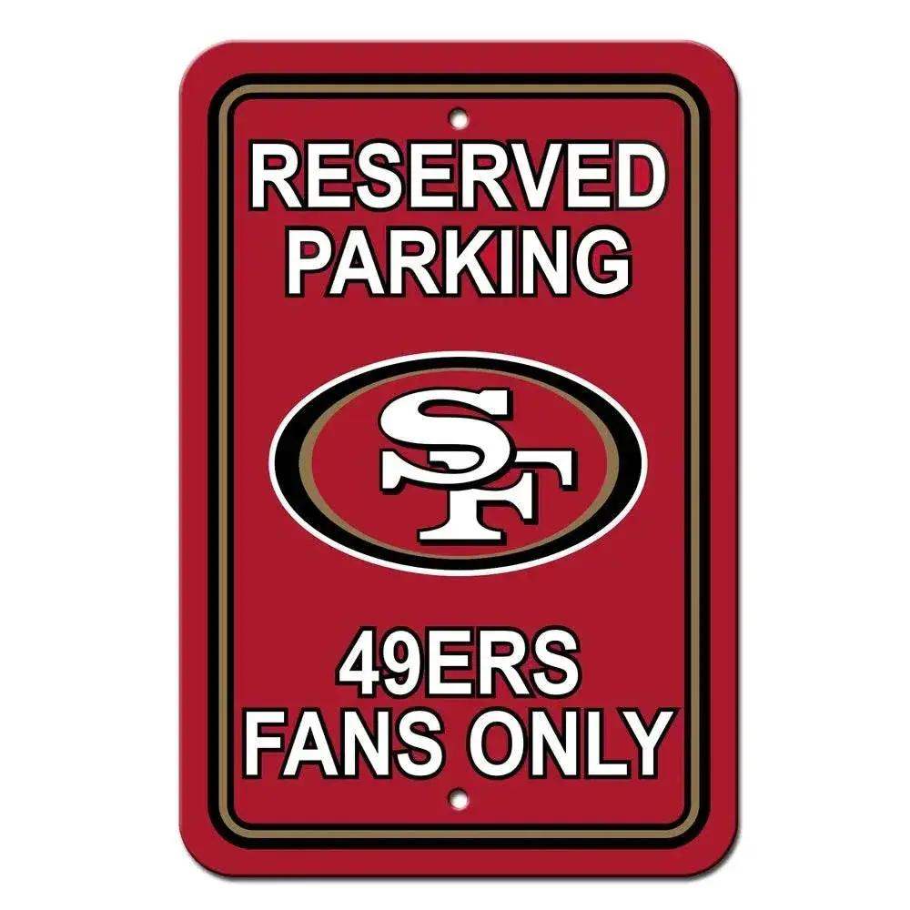 San Francisco 49ers Reserved Parking Sign 12x18 Plastic - ToylandEU™