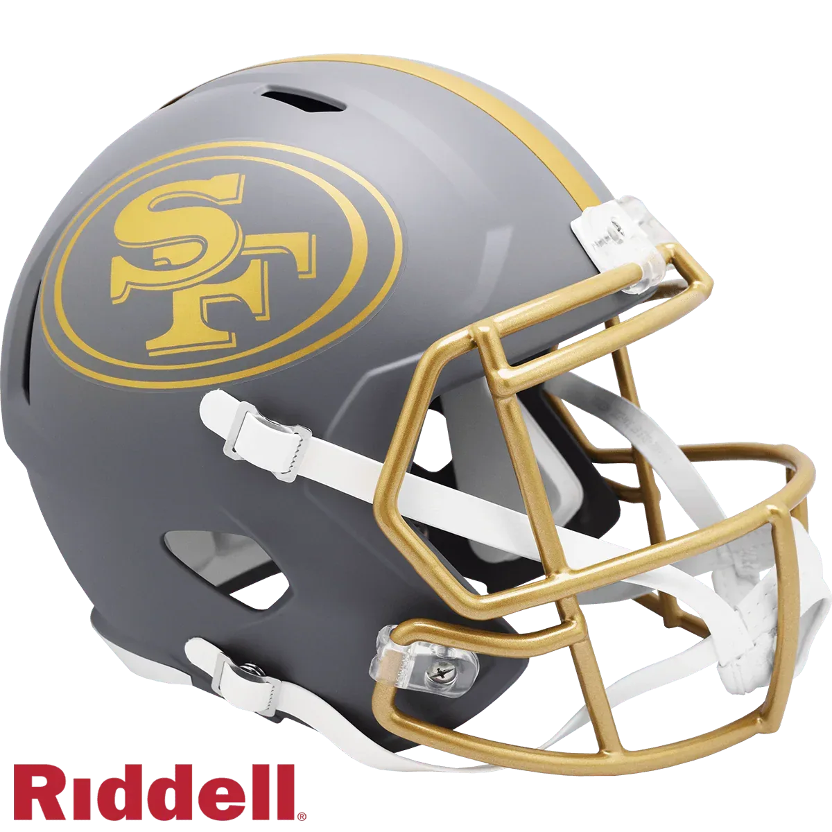 San Francisco 49ers Riddell Replica Full Size Slate Helmet - ToylandEU™