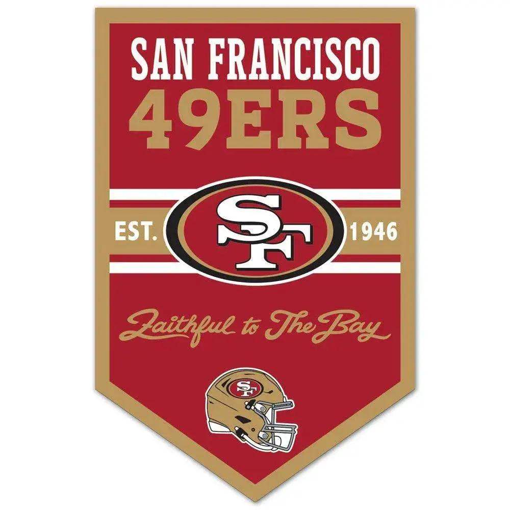 San Francisco 49ers Sign 11x17 Wood Chevron Wall Decor - ToylandEU™