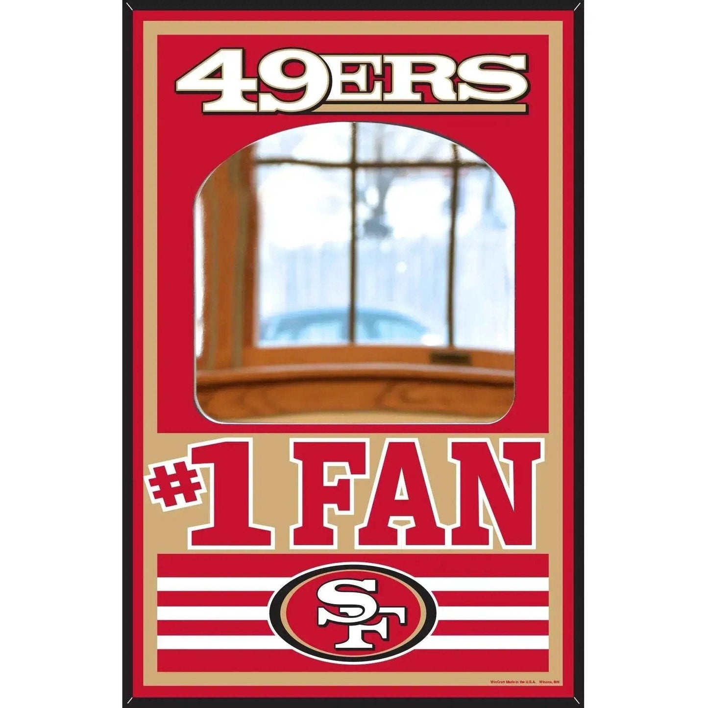 San Francisco 49ers Sign Wood Mirror 11x17 Wall Decor - ToylandEU™