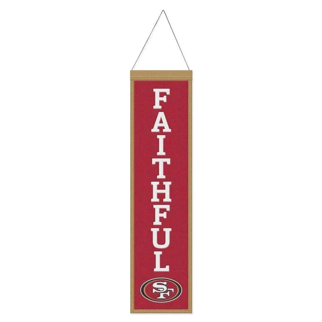 San Francisco 49ers Wool Banner 8x32 Heritage Slogan Design - ToylandEU™