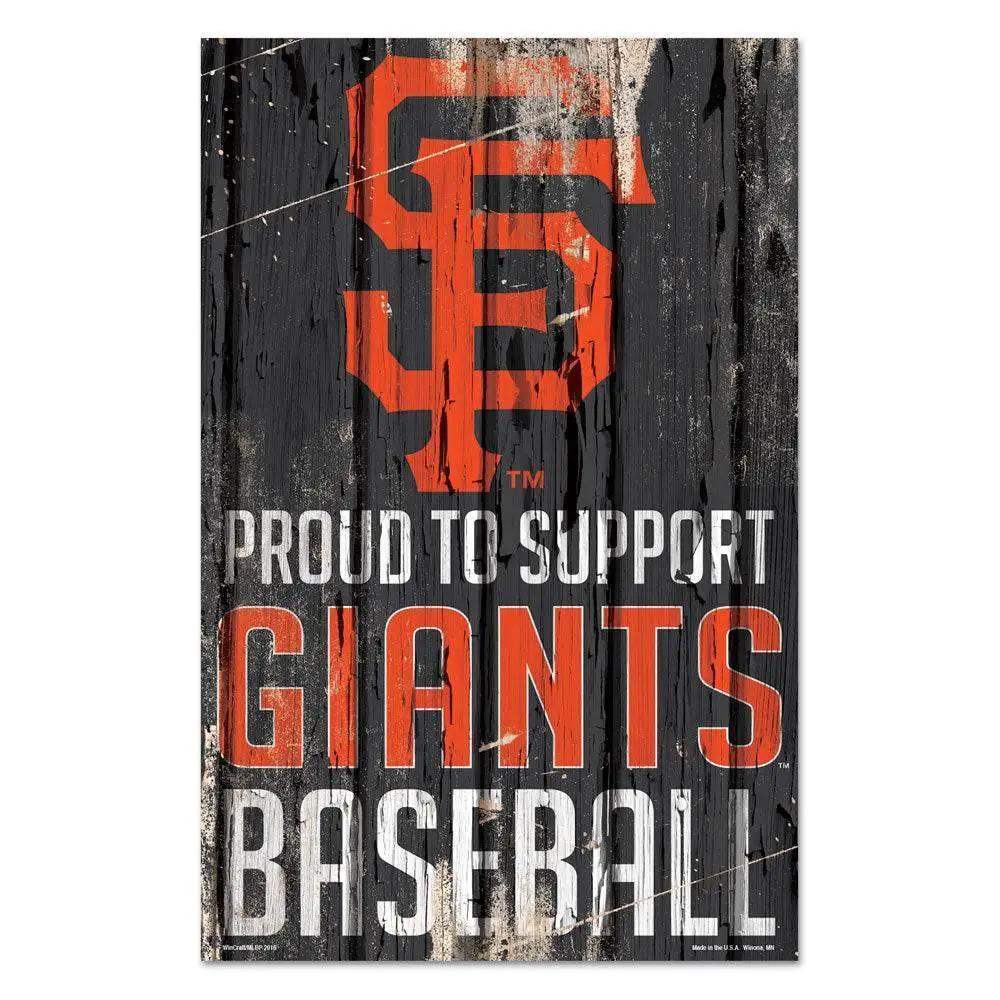 San Francisco Giants 11x17 Wood Sign Proud to Support - ToylandEU™