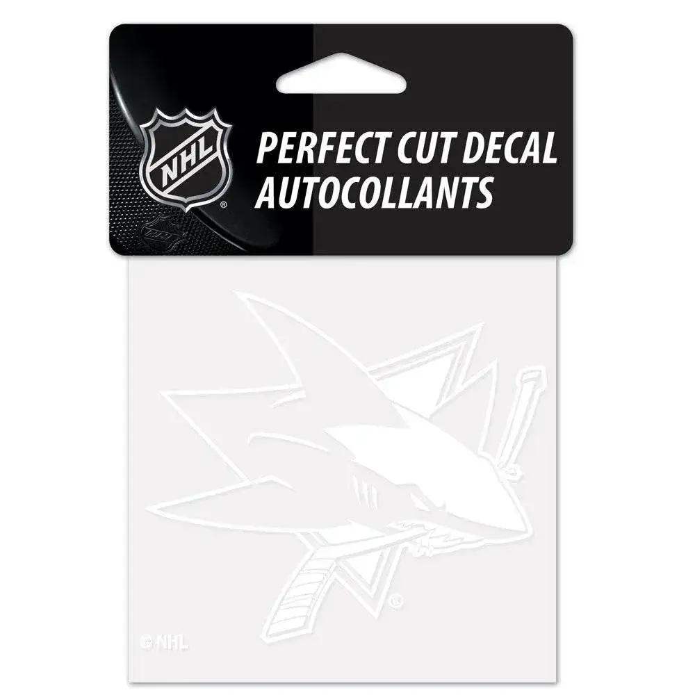 San Jose Sharks White 4x4 Decal Perfect Cut Sticker - ToylandEU™