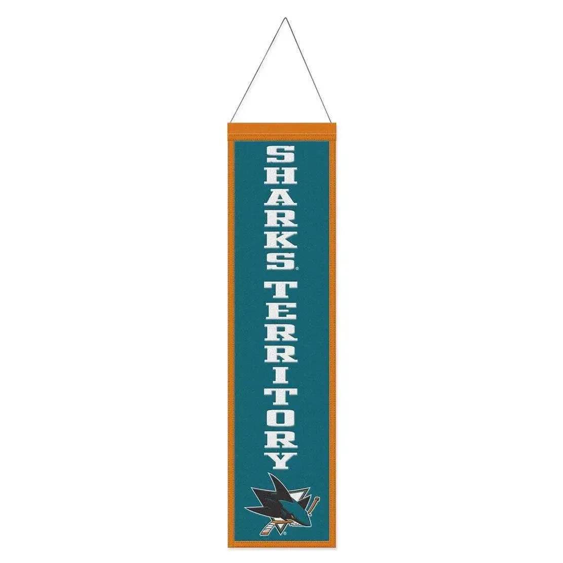 San Jose Sharks Wool Banner 8x32 Heritage Slogan Design - ToylandEU™
