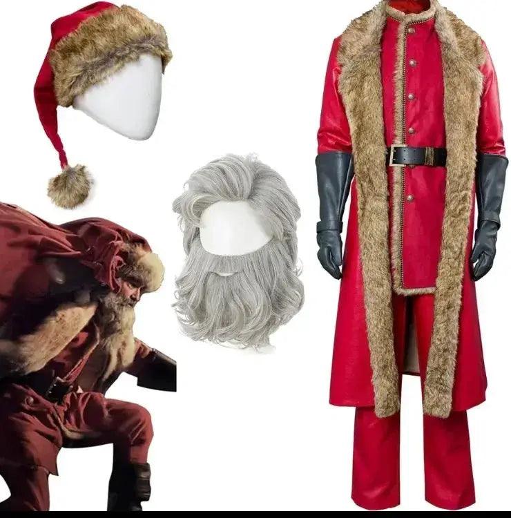 Santa Claus Cosplay Costume For Men With Wig And Hat - ToylandEU™