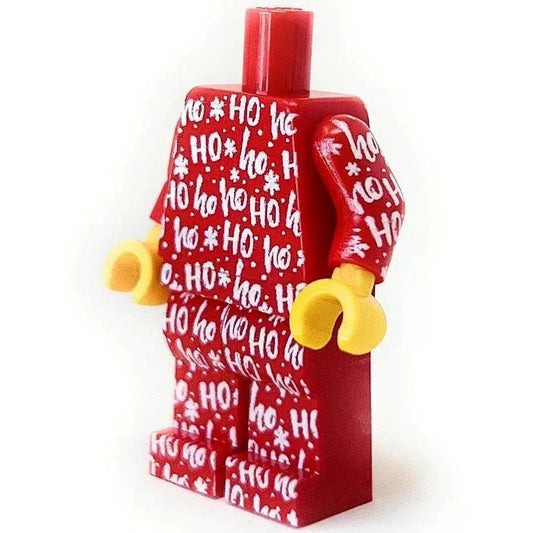 Santa HO HO Ho Christmas PJs Minifig Body made using LEGO parts - B3 Customs - ToylandEU™