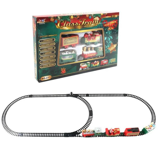 Santa's Enchanting Mini Electric Christmas Train Set - Ideal Festive Decoration & Gift - ToylandEU