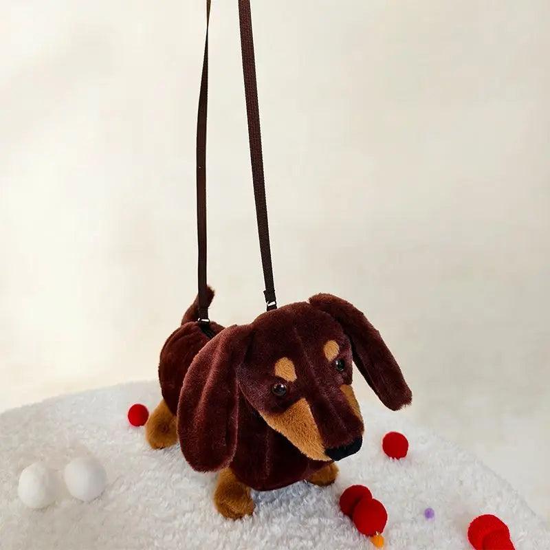 Sausage Dog Plush Backpack Kawaii Shoulder Bag Gift