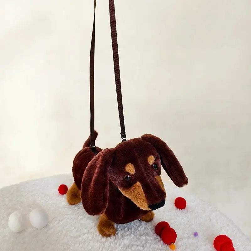 Sausage Dog Plush Backpack Kawaii Shoulder Bag Gift