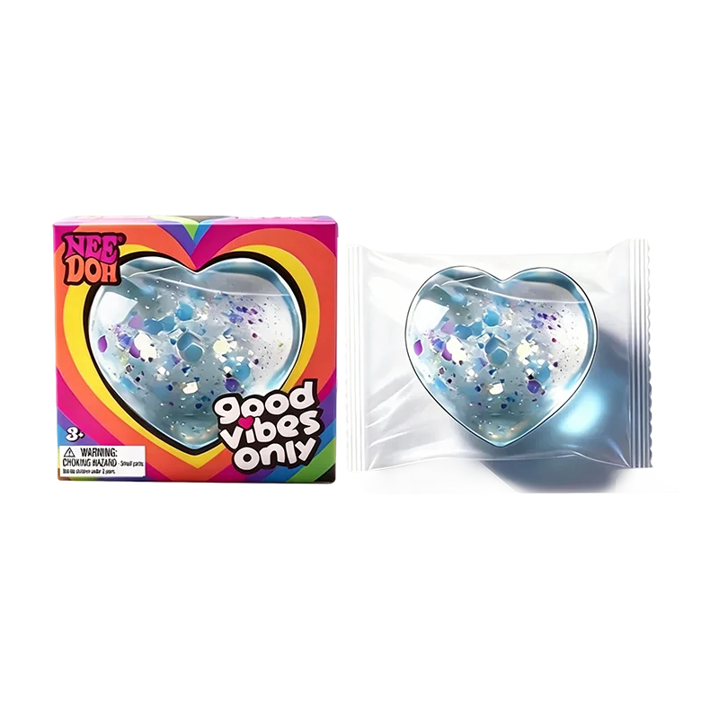 Heart Squeeze Toy | Glitter Heart Shape | Stress Relief Fidget | For Adults