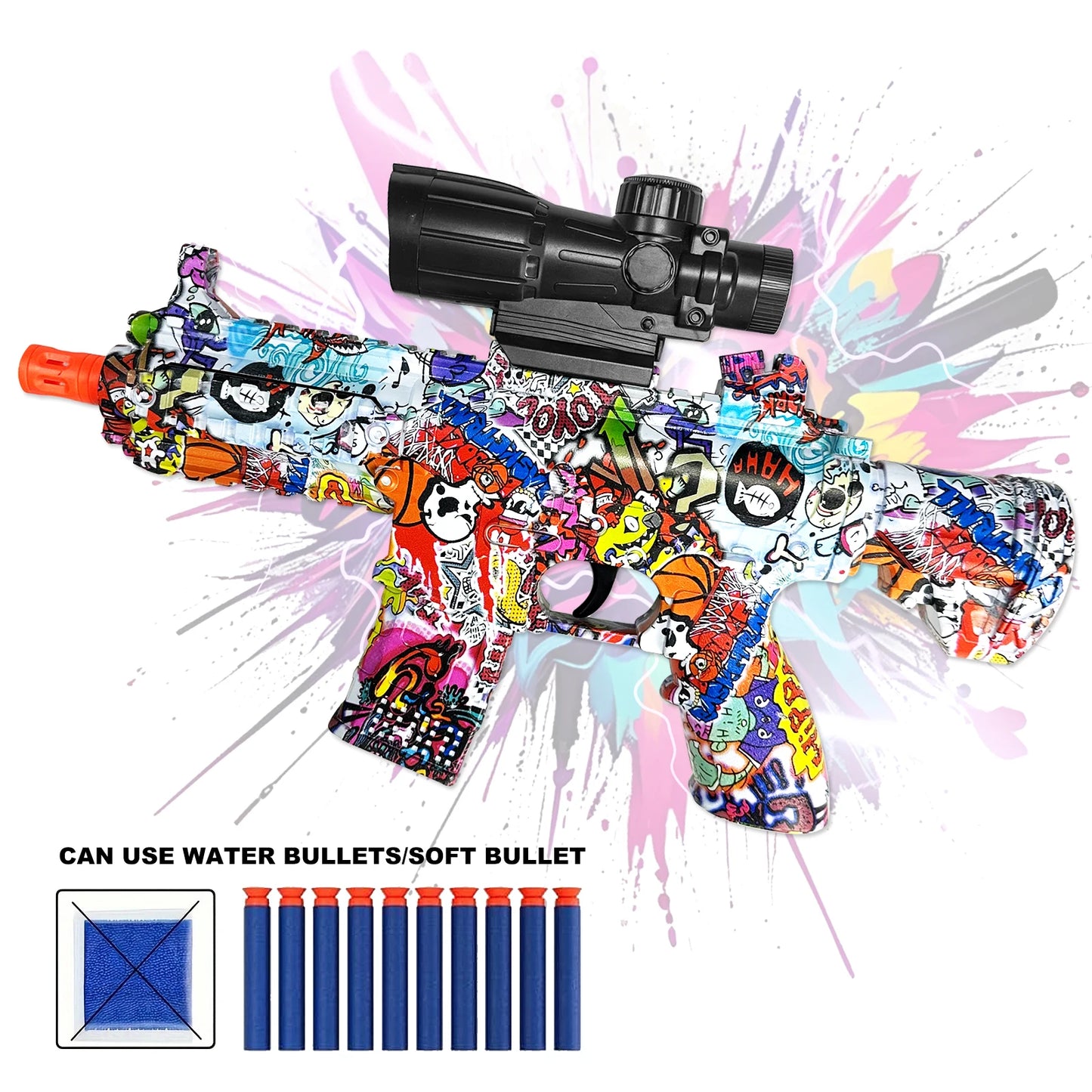 Gel Ball Blaster | Manual | 2 Pack Set | Can Use Water Or Soft Bullets