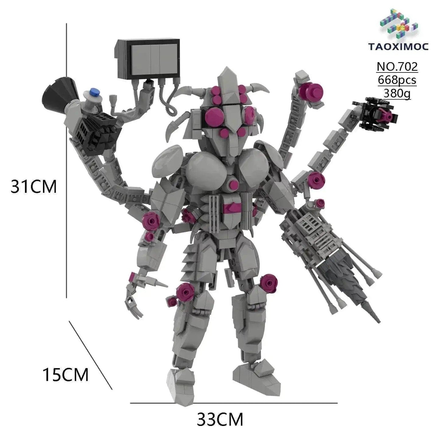 Moc Skibidi Toilet Action Figures Building Blocks For Kids Building Bricks MOC - ToylandEU