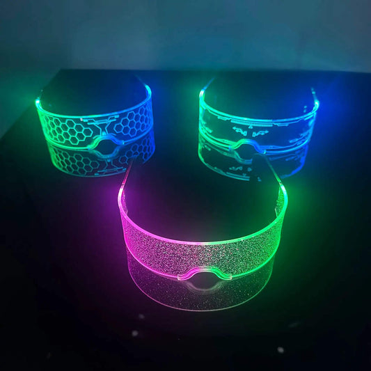 Cool Luminous Colorful LED Light Up Glasses Glowing Neon Light Flashing Party Glasses For Nightclub DJ Dance Party Decor - ToylandEU