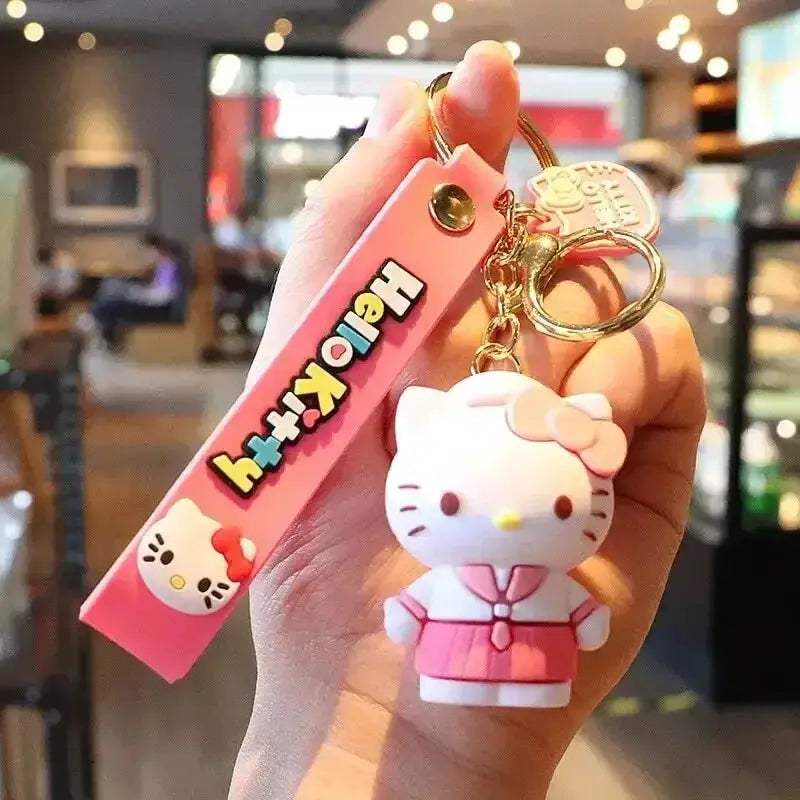 Sanrio Hello Kitty Key Chains, Kawaii Anime Cartoon Cinnamoroll Car Keychains Backpack Ornaments - CLOUDANIMESTUDIO