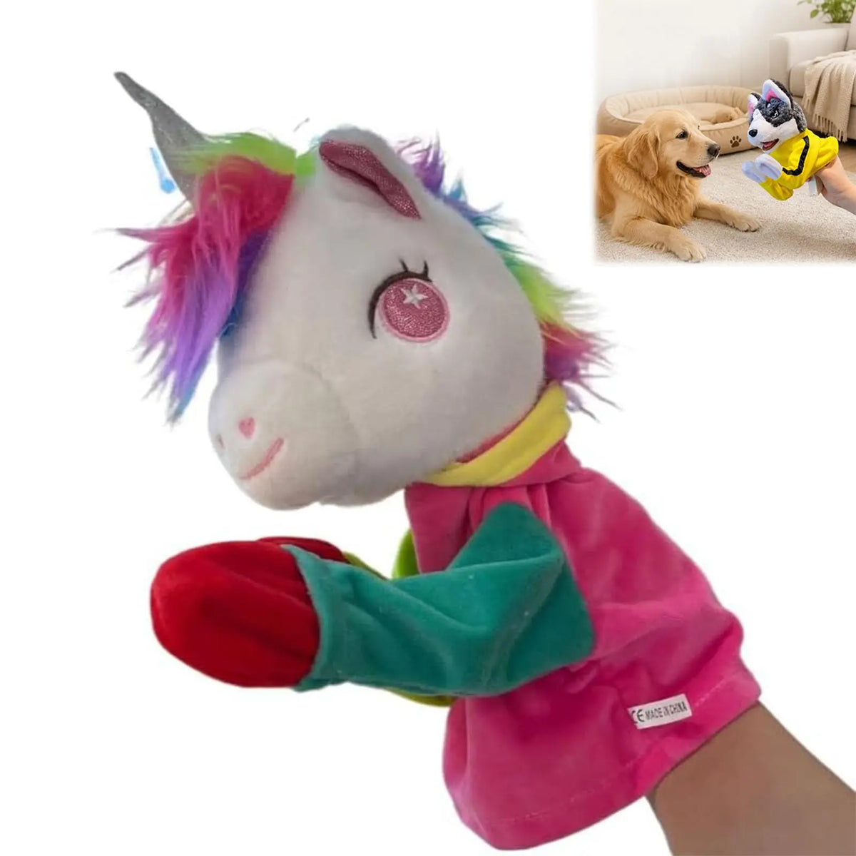 Husky Hand Puppet | Sound Effects | Boxing Action | Plastic Toy