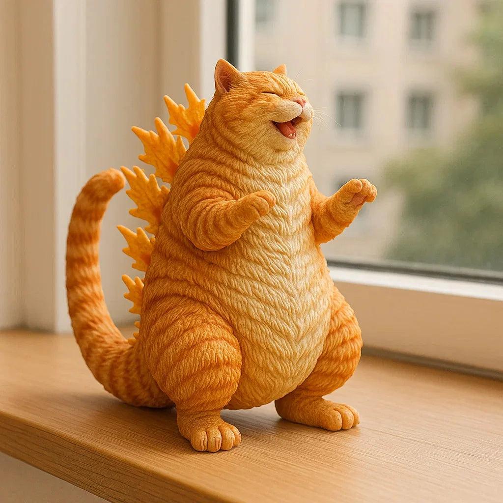 Goth Cat Figurine | Resin | Monster Cat Statue | 5.5 x 7.5 x 8.5 cm