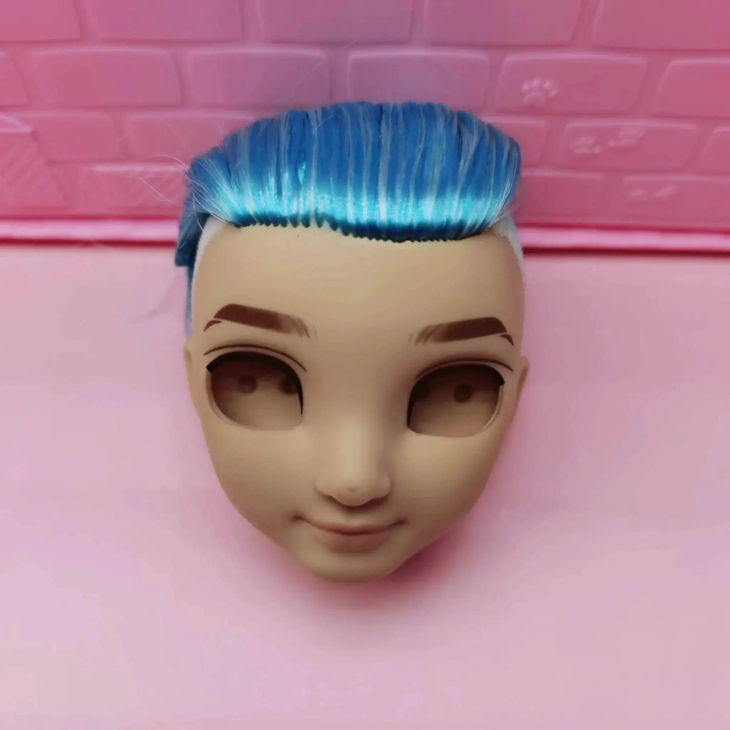 New Doll Head 29cm Rainbow Eyeless For DIY Dress Up - ToylandEU