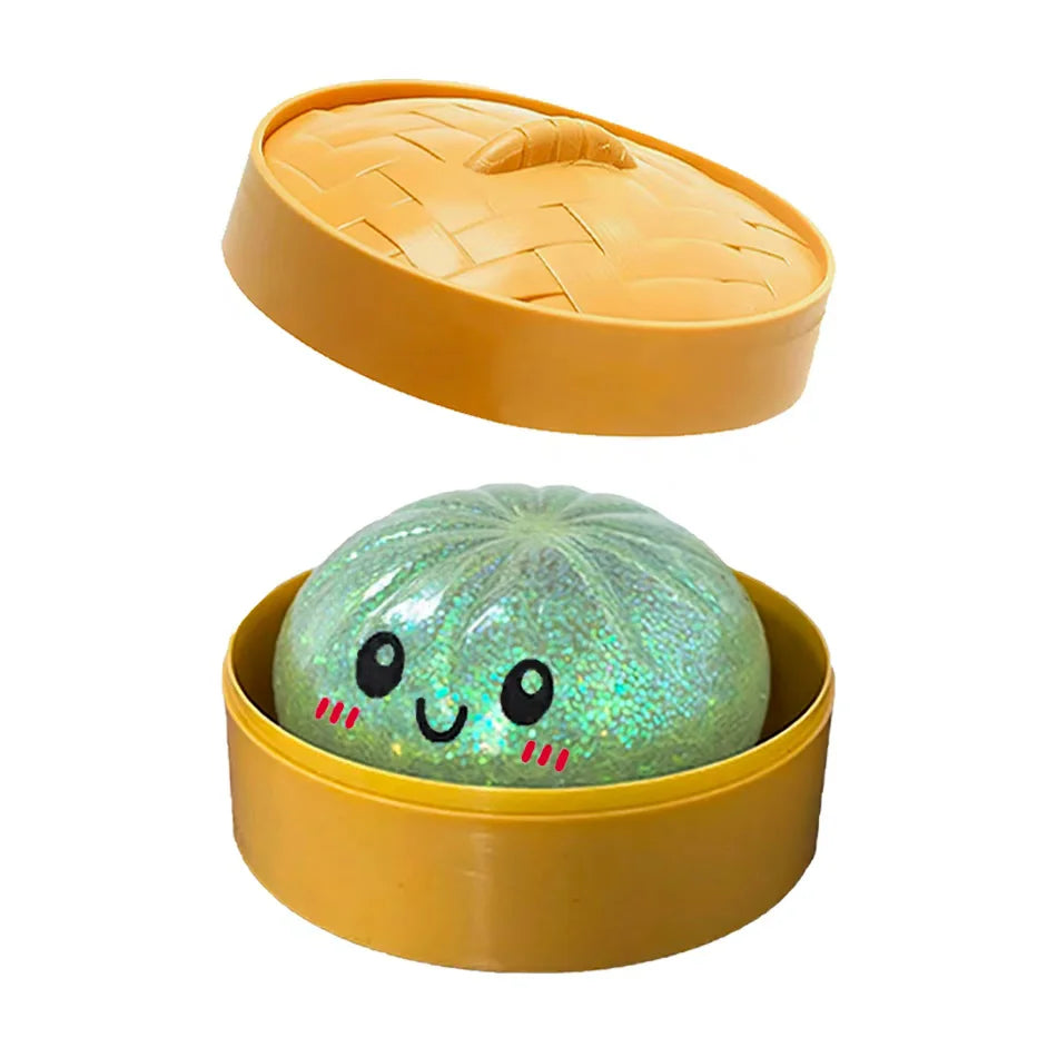 Glitter Dumpling Squishy | 6 Pack | Stress Relief Toy | Comes With Box