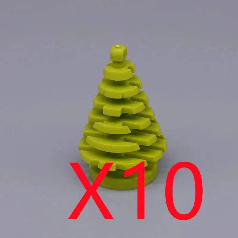 MOC City Plant Building Blocks Accessories Flower Leaves Prickly Shrubs Pine Green Grass Clover Orange Tree Mini DIY Toys F026 - ToylandEU