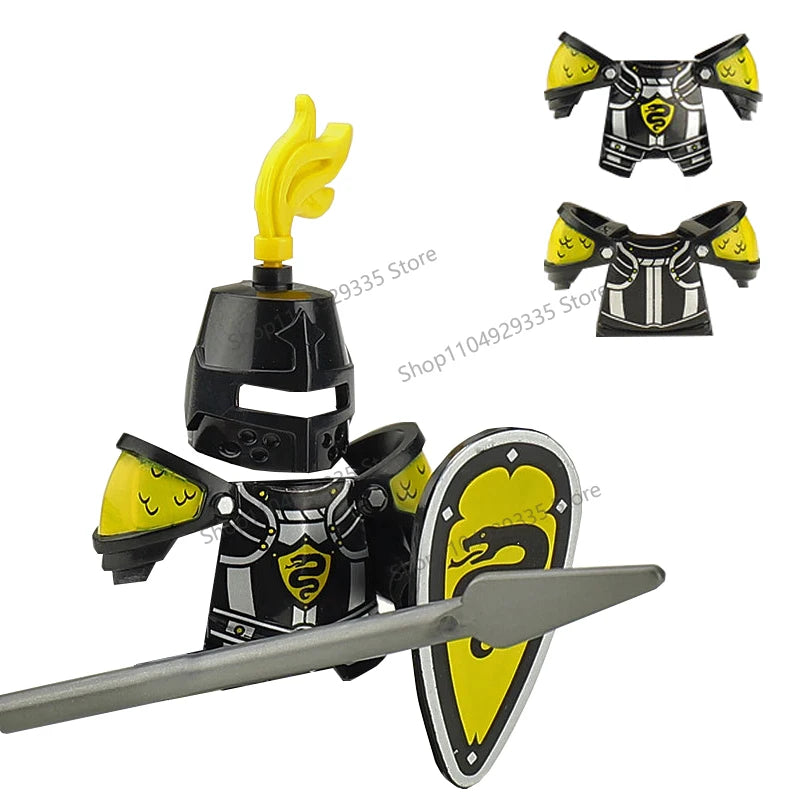Micro Blocks | Medieval Knight Figures | Plastic Model Kit | Ages 14 Plus