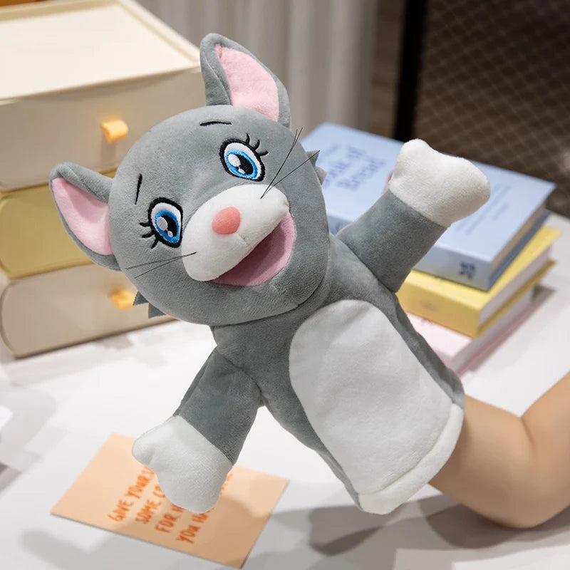Plush Hand Puppets | 28 CM Size | Cat And Mouse Design | Family Playtime