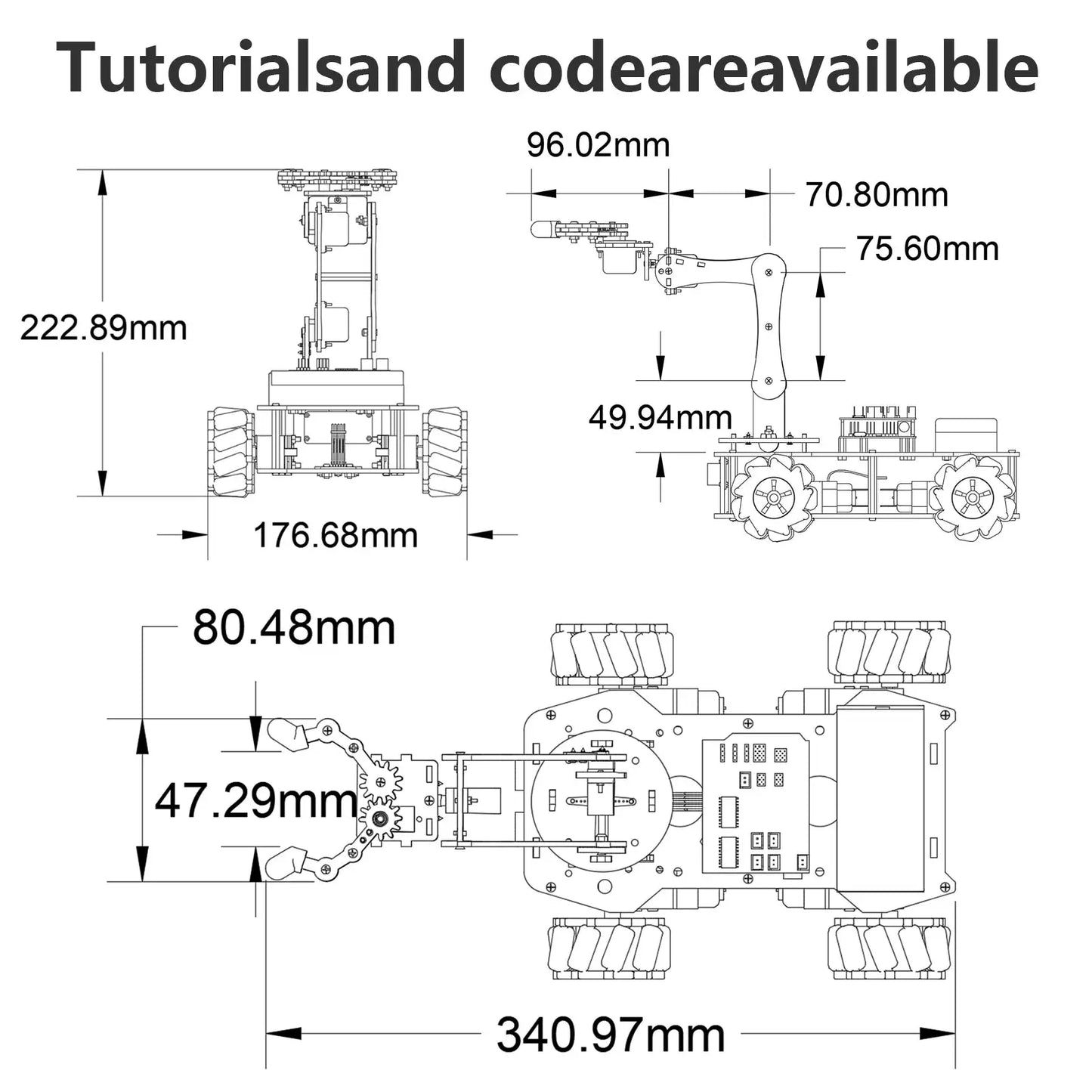 ACEBOTT ESP32 4 DOF Robot Arm Learning Kit Wifi Electronic Components Smart Car STEM STEAM Education Robotics for Arduino - ToylandEU