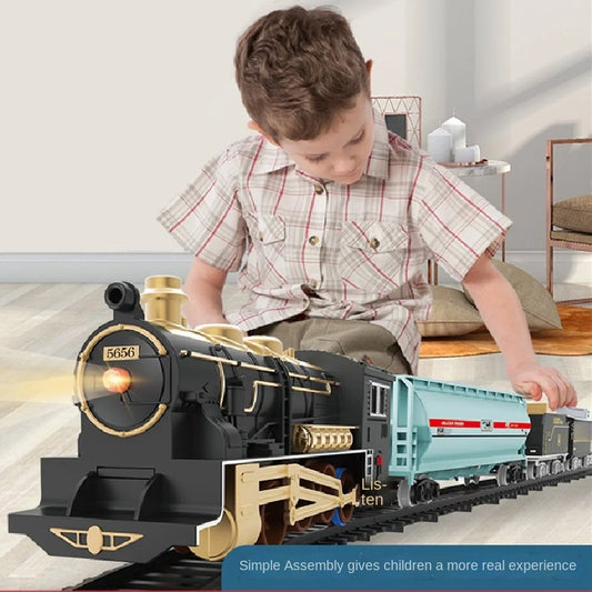 Educational Toy Train Set For Kids Christmas Railway Model