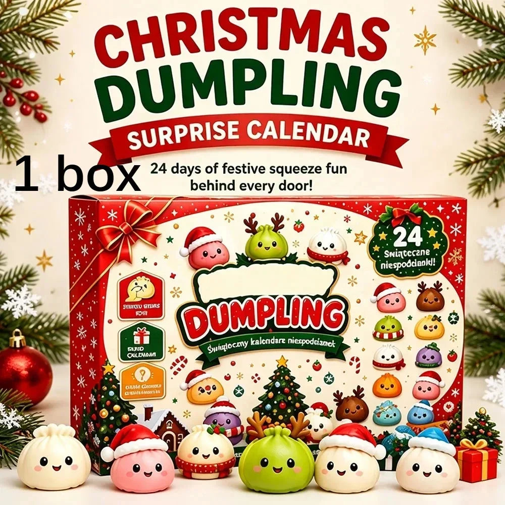 Advent Calendar | 24 Day Dumpling Mystery Surprise | Anxiety Relief Slow Rising Toys | Random Blind Box Gift