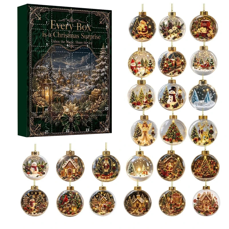 Advent Calendar | 2026 Hanging Keychain Ornaments | 2D Acrylic Christmas Countdown | Collectible Gift