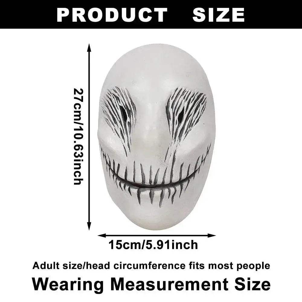 Scary Latex Half Face Mask Slenderman Cosplay For Adults - ToylandEU