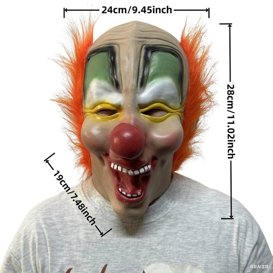 Scary Latex Mask Happy Clown Look For Halloween Cosplay - ToylandEU