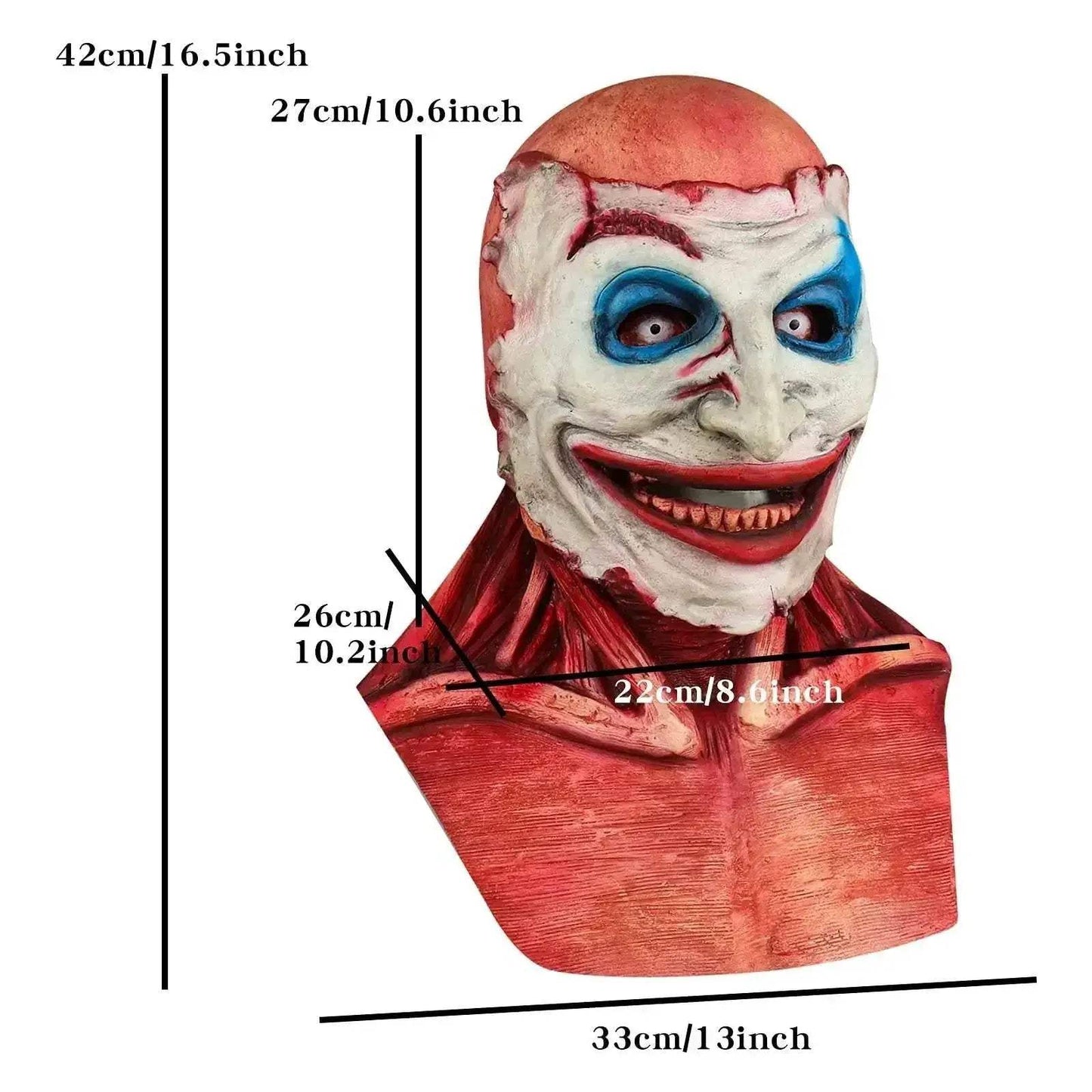 Scary Hyper Real Magnetic Latex Mask 2X Toyland EU - ToylandEU™