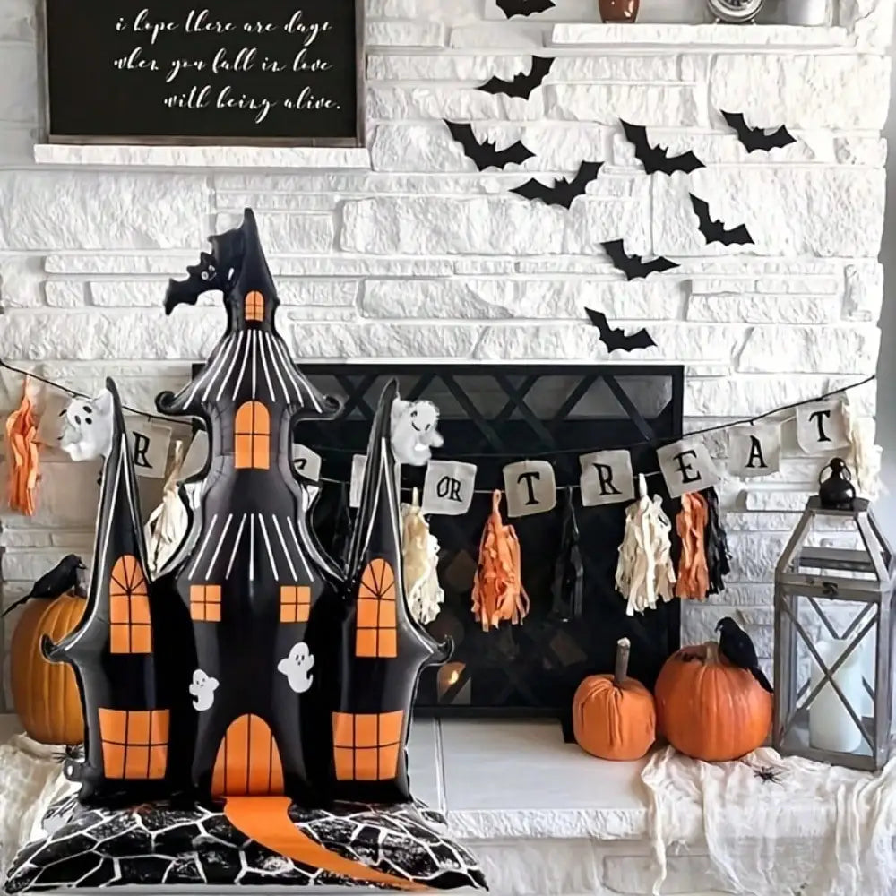 Castle Foil Balloon | 59 Inch Height | Halloween Design | Party Decor