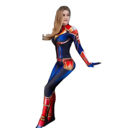 New Movie Cosplay Costume Captain Superhero Bodysuit Carnival Theme Party Role Playing Outfits for Adult Women - ToylandEU