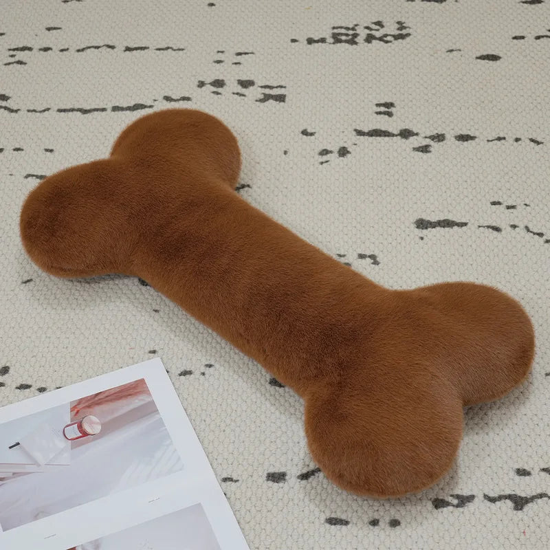 Bone Shape Plush Pillow | PP Cotton Filling | Nap Head Support | One Size