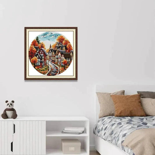 Scenic Joy Sunday Cross Stitch Kit - DIY Aida Embroidery with Clear Pattern and Complete Materials - ToylandEU™