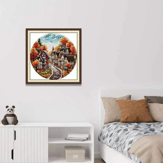 Scenic Joy Sunday Cross Stitch Kit - DIY Aida Embroidery with Clear Pattern and Complete Materials - ToylandEU™