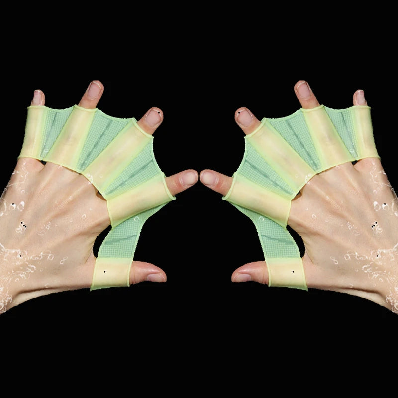Silicone Hand Fins | Adult Size | Half Palm Covers | Freestyle Trainer