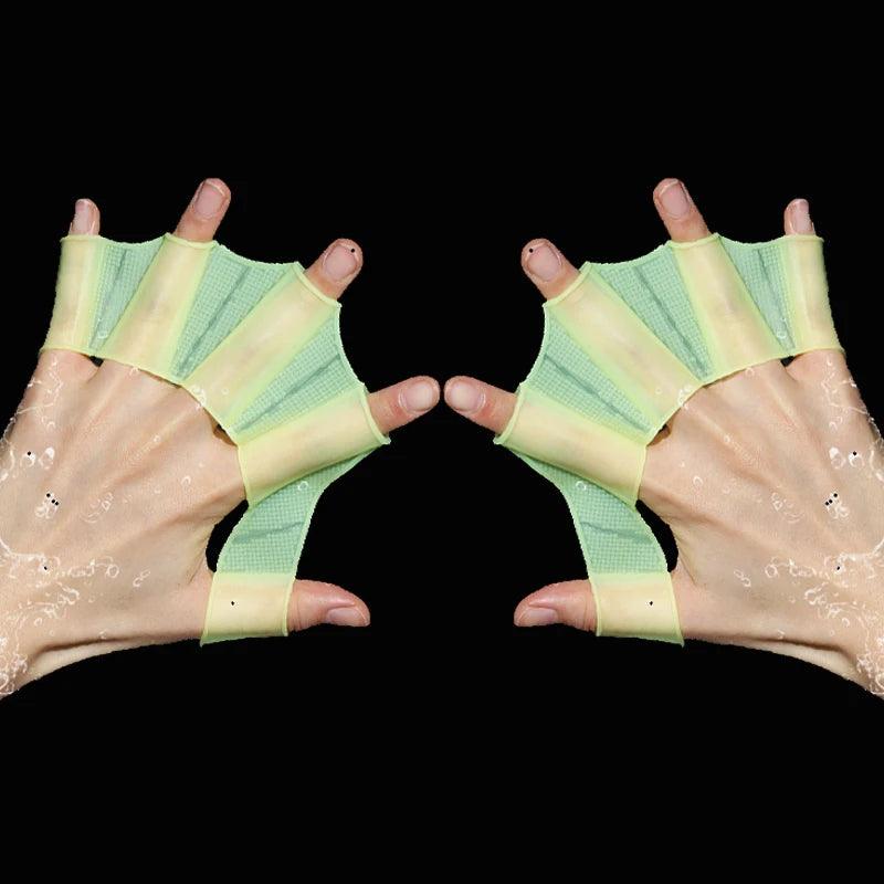 Silicone Hand Fins | Adult Size | Half Palm Covers | Freestyle Trainer