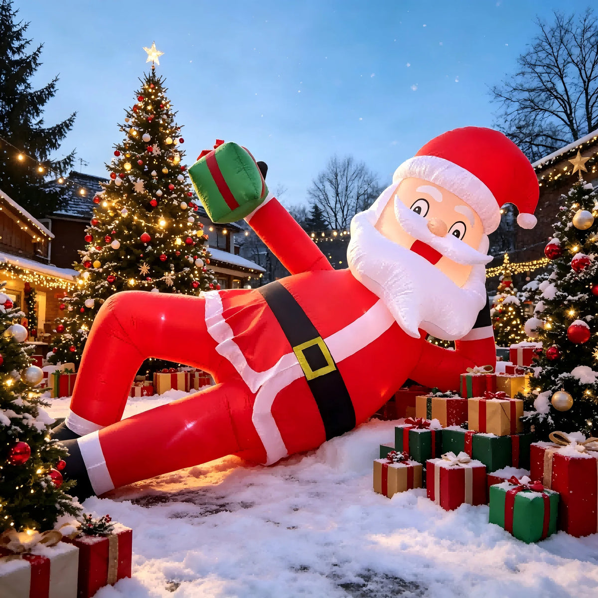 Christmas Inflatable Santa | 11.8 Feet | Built-in LED Lights | Garden Display