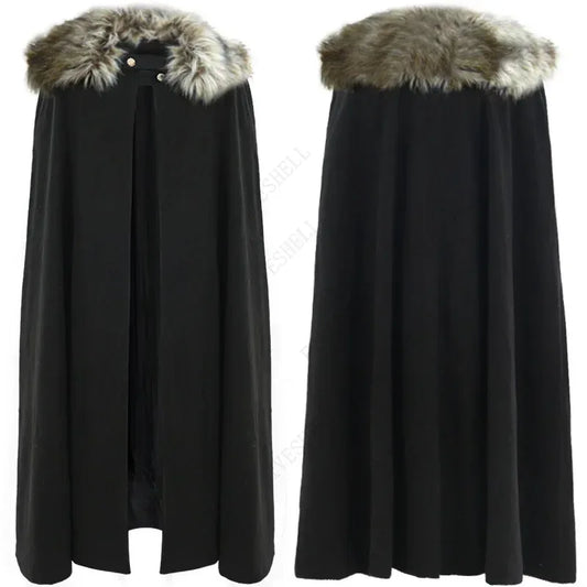Warm Medieval Cloak for Viking Larp and Winter Cosplay - ToylandEU