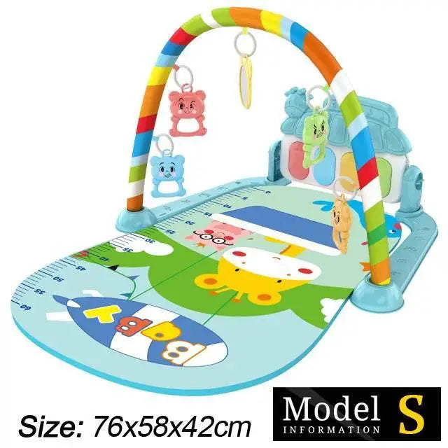 Baby Fitness Stand Music Play Gym Activity Toys Newborn Piano Crawling Blanket Pedal Game Pad Early Education 0-36 Months Gifts - ToylandEU