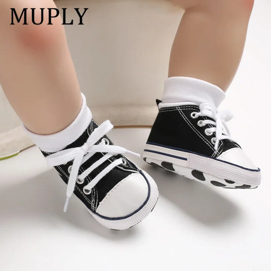 Baby Canvas Sneakers Anti Slip First Walkers For Newborns