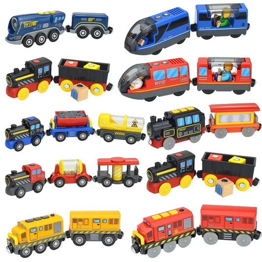 Wooden Train Set For Kids Educational Track Toys Gift