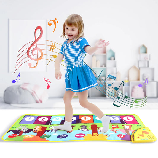 Kids Piano Mat Educational Toy With Animal Sounds